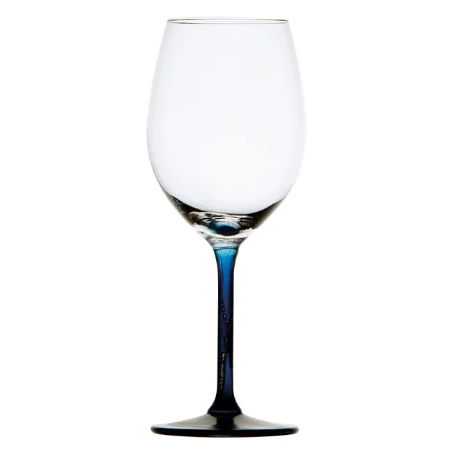 Set of 6 wine glasses by Ecozen with non-slip base – Party Blue