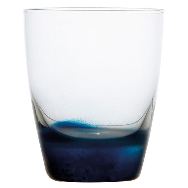Set of 6 Ecozen water glasses with non-slip base – Party Blue
