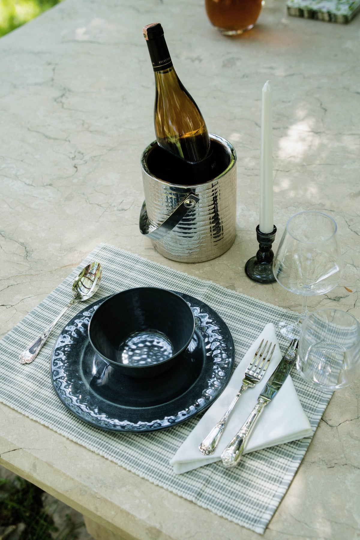 Меламинов комплект съдове Marble – 12 части