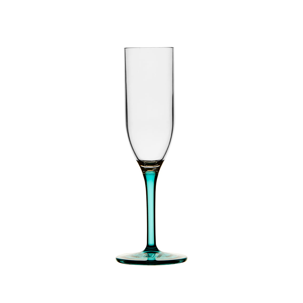 Ecozen Non-slip Champagne Party Flutes – Turquoise, set of 6
