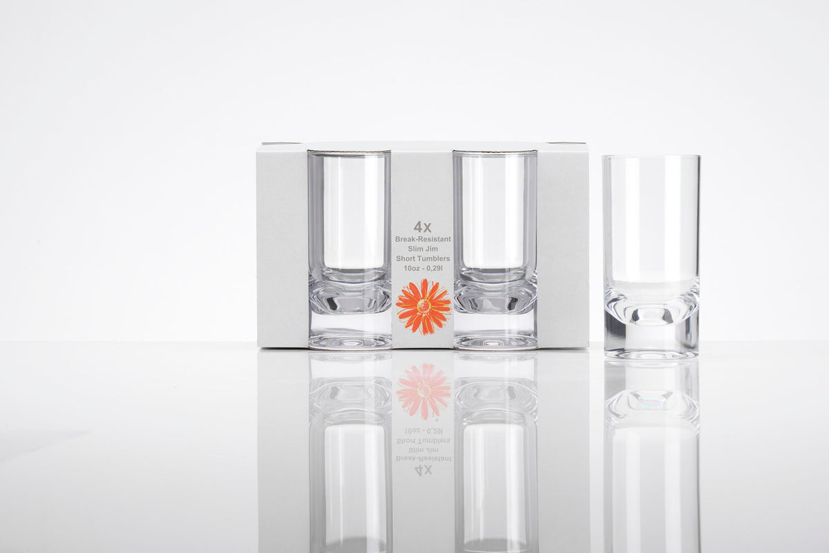 Чаша за дълги напитки Flamefield Slim Jim Short Clear 290 мл – кристално прозрачна акрилна чаша
