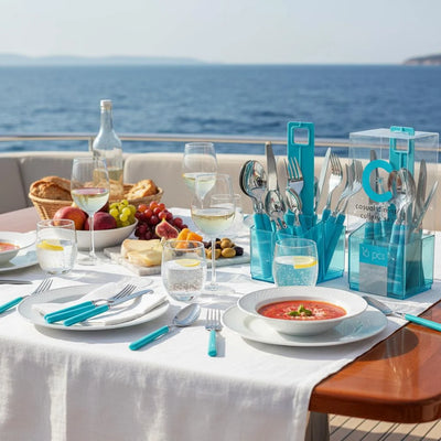 Cutlery set Aqua 16pcs in Holder
