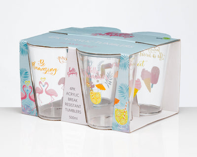 Hello Summer Tumbler 4 Pack